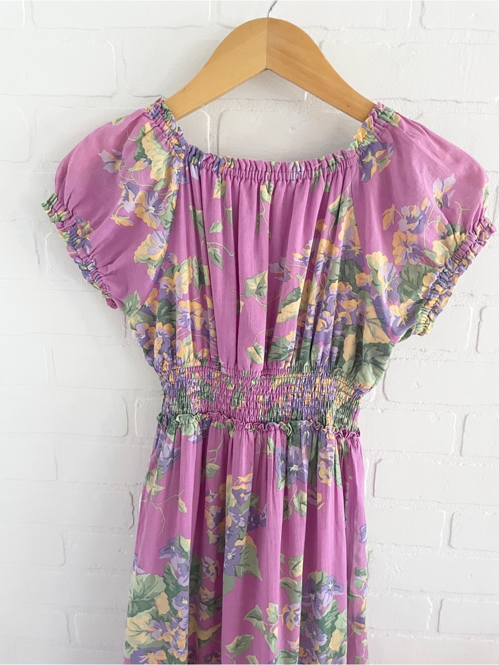 Betsey Johnson Archive 90s Prairie Cotton Smocked Midi Dress Collector Sz S - Picture 8 of 16
